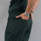Jogger Quirúrgico Hombre Verde Sombra Super Stretch, Scrubs 920