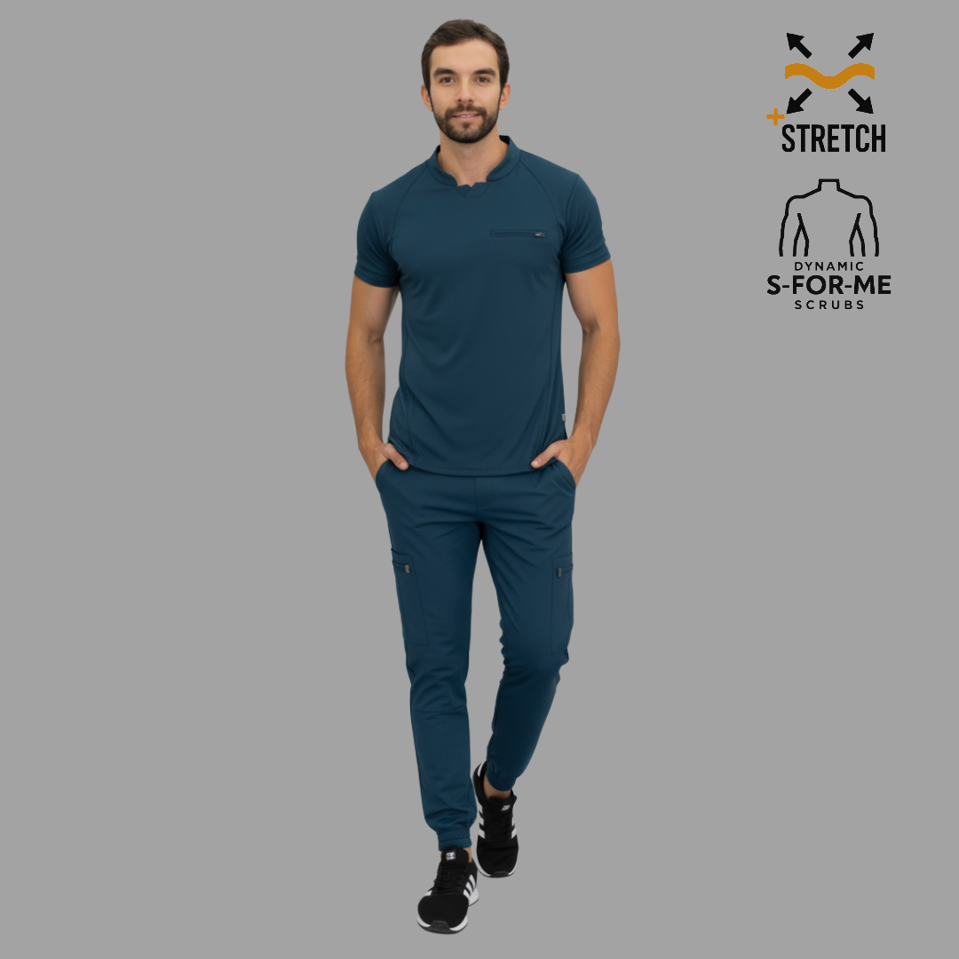 Conjunto Quirúrgico Airforce para Hombre – Estilo 910 | Super Stretch Slim Fit