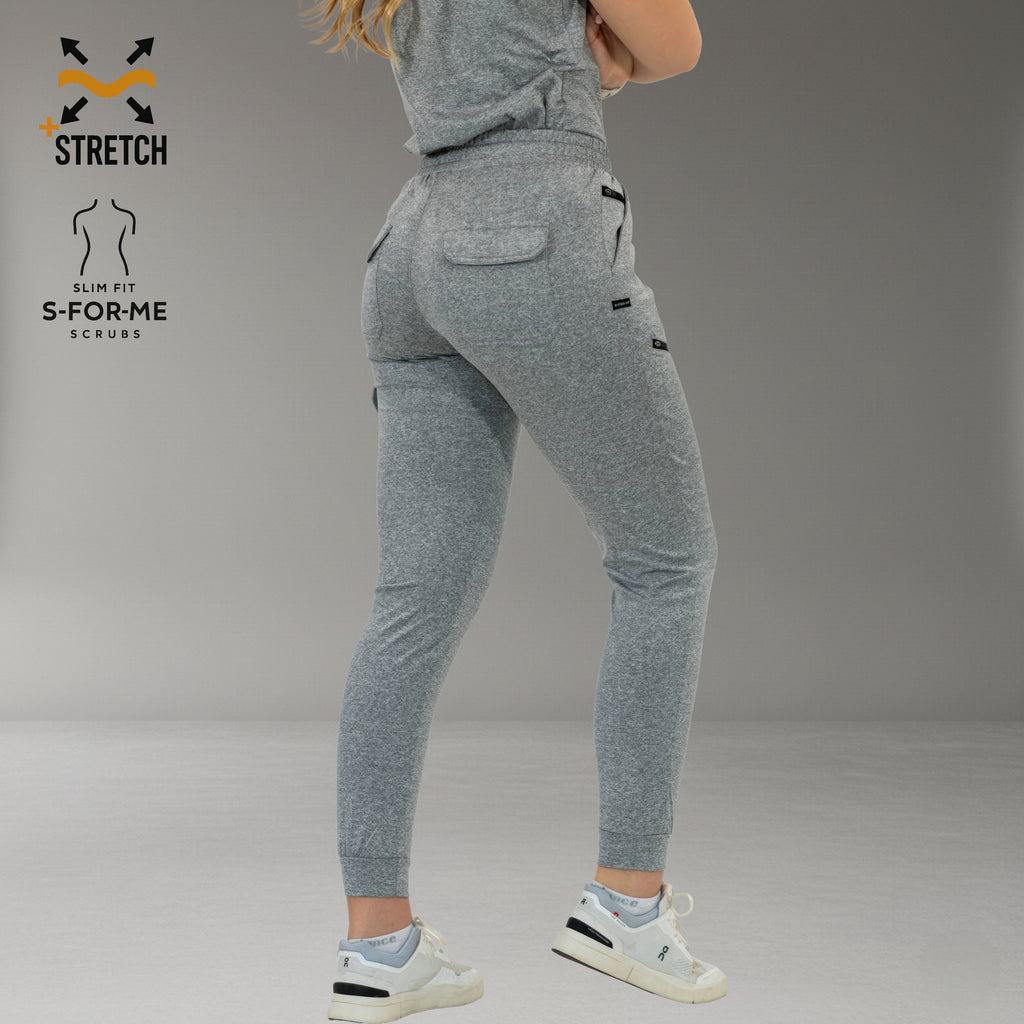 Jogger Quirúrgico Mujer Super Stretch Gris Jaspeado, Scrubs 905