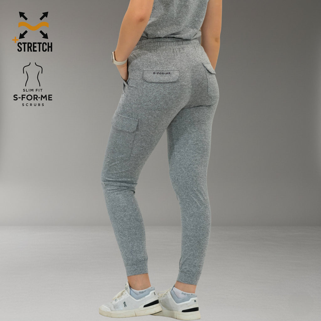 Jogger Quirúrgico Mujer Super Stretch Gris Jaspeado, Scrubs 905