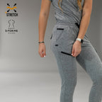Jogger Quirúrgico Mujer Super Stretch Gris Jaspeado, Scrubs 905