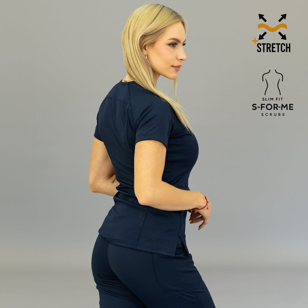 Filipina médica azul marino dama corte slim fit 902 Sandel Medica