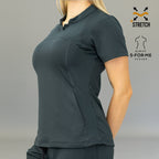 Vista lateral de la filipina quirurgica gris oxford mujer Estilo 910 Sandel Medica