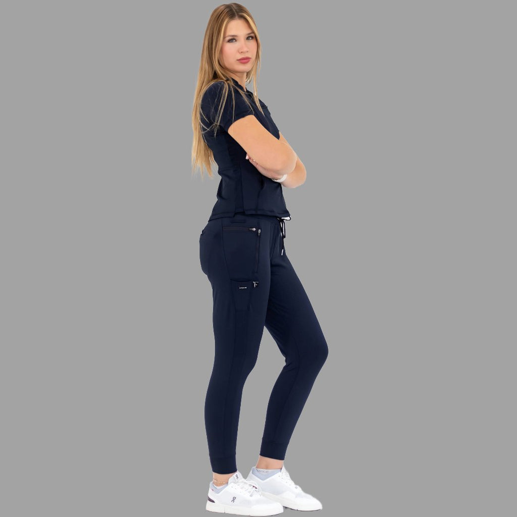 Scrub top mujer 920 Azul Marino — vista posterior completa