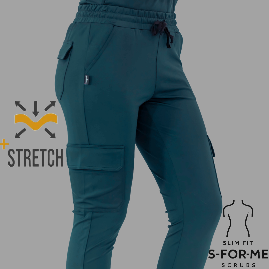 Jogger Quirúrgico 910, Azul Petroleo Mujer Super Stretch, Scrubs 910