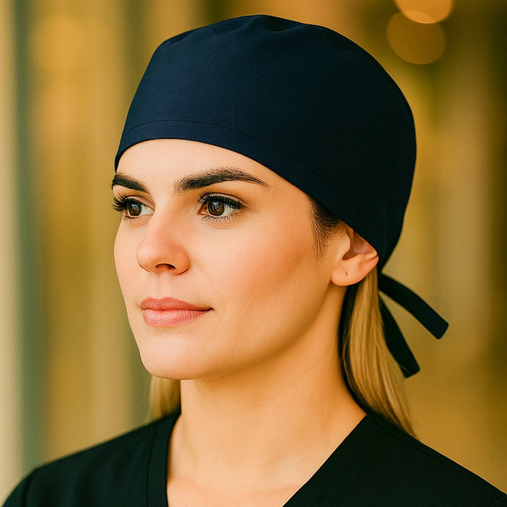Gorro quirúrgico unisex azul marino Fourways Stretch