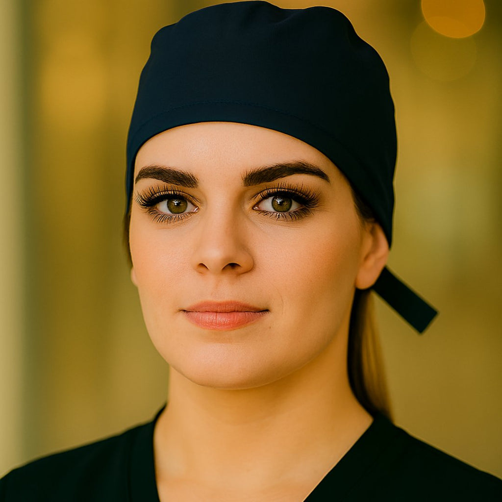 Gorro quirúrgico unisex azul marino Fourways Stretch