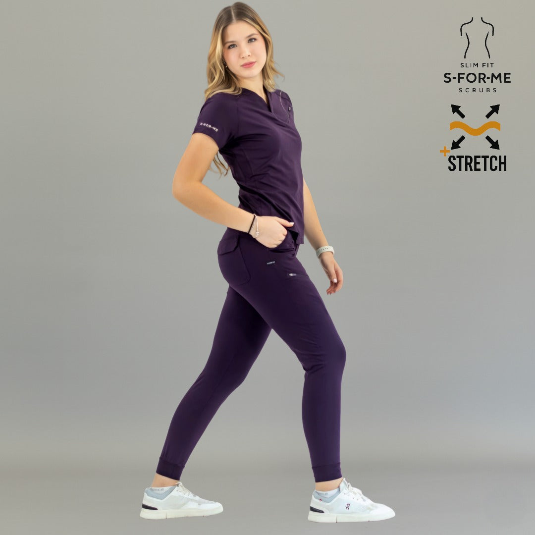 Jogger Quirúrgico Mujer Super Stretch Uva, Scrubs 905