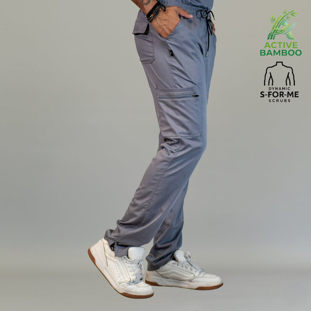 pantalon bamboo hombre 511 gris recto vista lateral Sandel Medica
