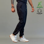 jogger bamboo hombre 510 negro detalle cintura elastica Sandel Medica