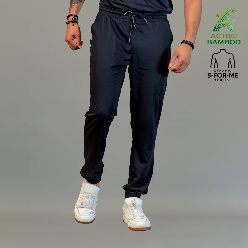 jogger bamboo hombre 510 negro tela bambu antibacterial Sandel Medica