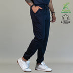jogger bamboo hombre 510 azul marino vista frontal Sandel Medica