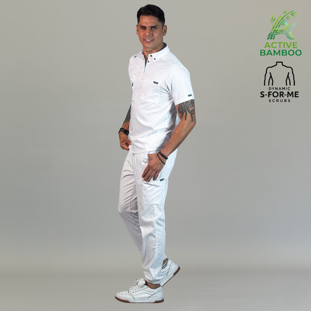 jogger bamboo hombre 510 blanco profesional Sandel Medica