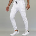 Jogger médico blanco para hombre con corte slim y puño ajustado Scrubs 901