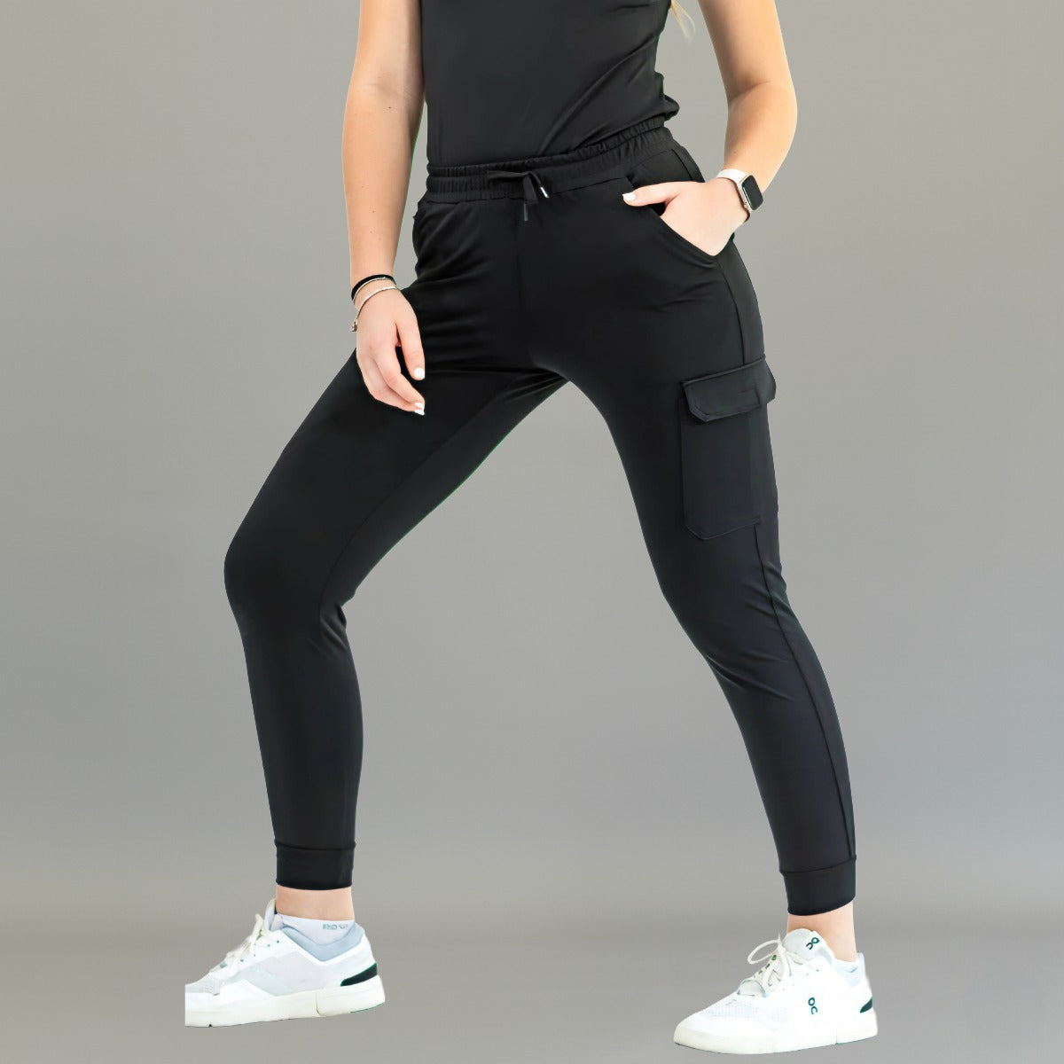 Jogger Quirúrgico Mujer Super Stretch Negro, Scrubs 905