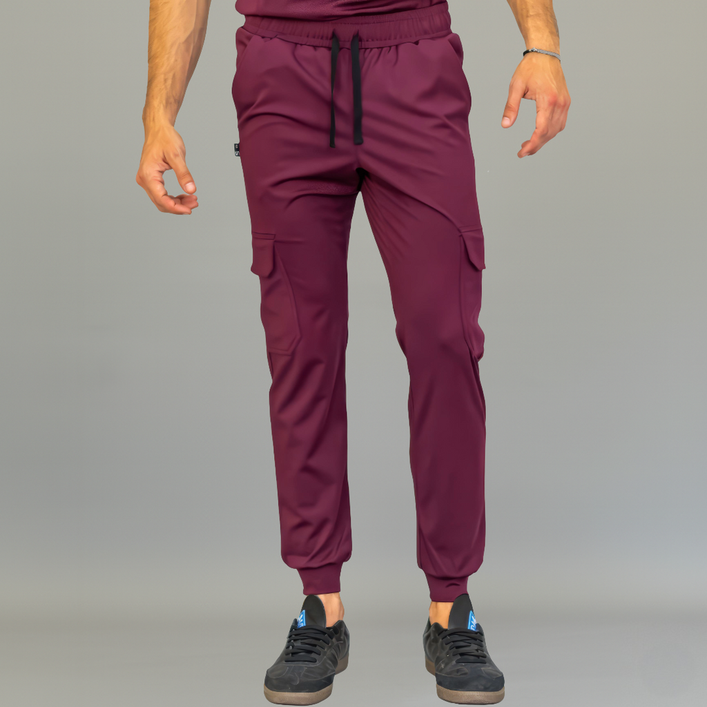Jogger 910 Quirúrgico Hombre Vino Super Stretch