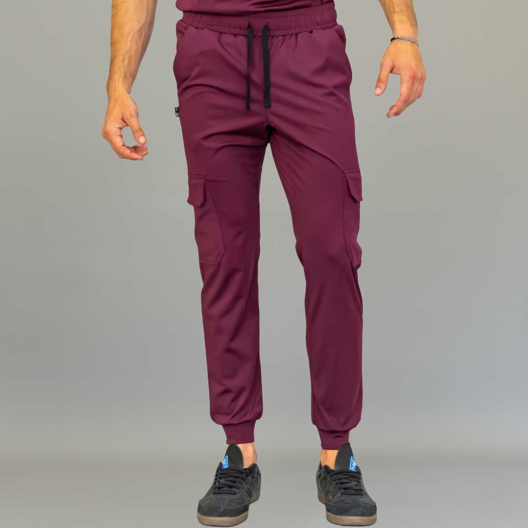Jogger 910 Quirúrgico Hombre Vino Super Stretch