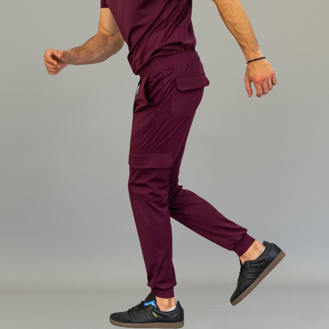 Jogger 910 Quirúrgico Hombre Vino Super Stretch
