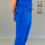Pantalón jogger quirúrgico azul rey con ajuste cómodo
