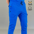 Scrub jogger azul rey hombre para clínica y hospital