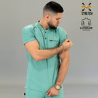 Uniforme quirúrgico hombre verde menta filipina 901 detalle lateral