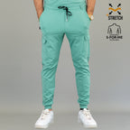 Pantalón quirúrgico verde menta hombre con bolsillos funcionales