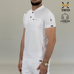 Vista lateral de filipina quirúrgica blanca hombre con tela Super Stretch
