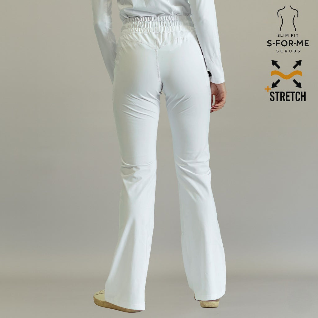 pantalon 915 blanco bota acampanada uniformes quirurgicos mujer sandel medica