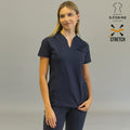 filipina quirurgica azul marino mujer 915 super stretch frente Sandel Medica