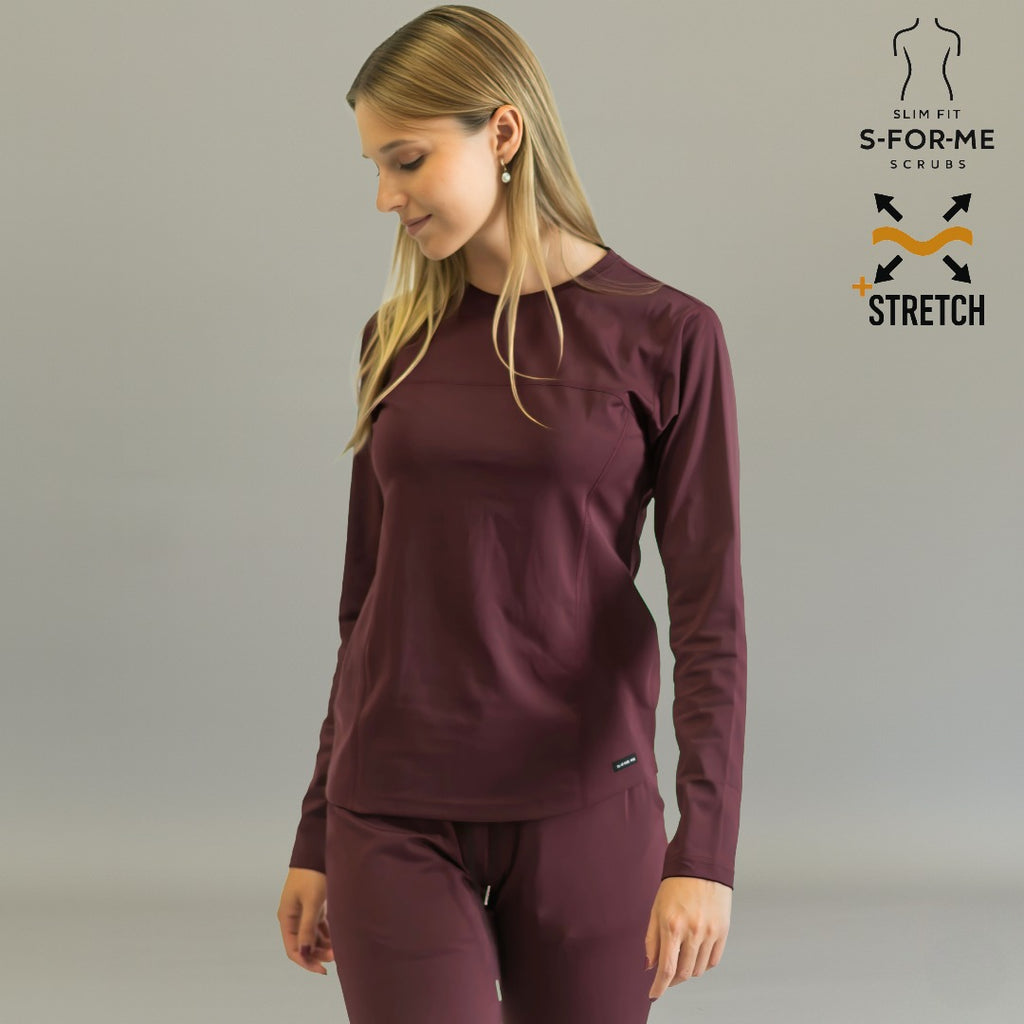 blusa under scrub vino mujer super stretch uso hospital sandel medica