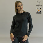 blusa under scrub negro mujer manga larga espalda sandel medica