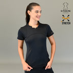Filipina quirurgica negra para mujer Estilo 910 Super Stretch vista frontal