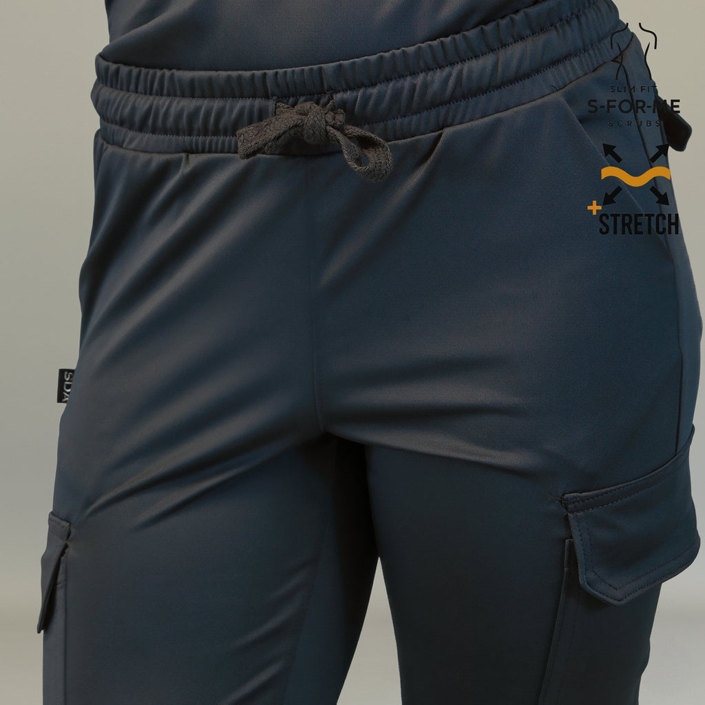 Jogger medico negro mujer Super Stretch combinado con filipina quirurgica