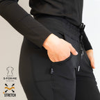 Pantalón médico 915 Negro — conjunto con filipina scrub negra