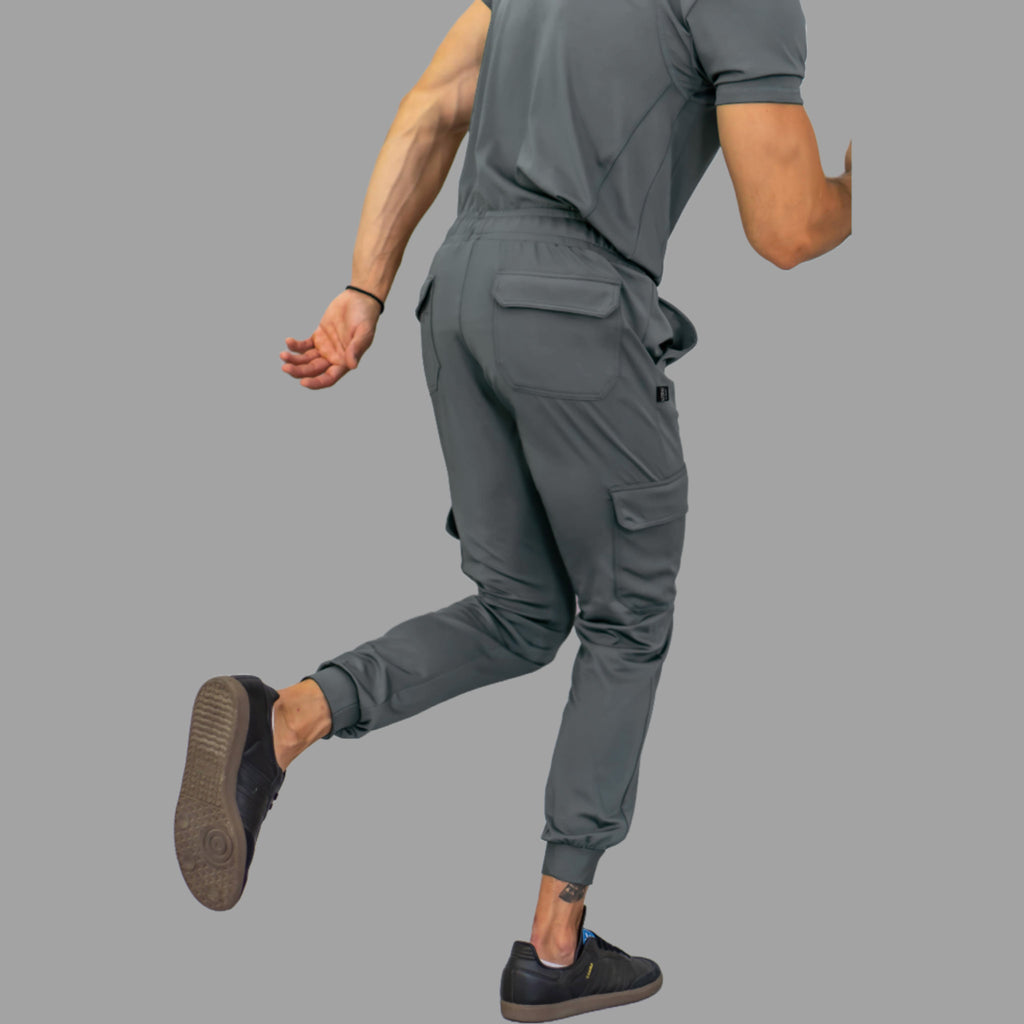 Jogger Est. 910 Quirúrgico Hombre Gris Medio Super Stretch, Scrubs 910