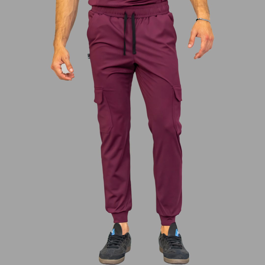 Jogger Quirurgico Hombre Vino Super Stretch, Scrubs 910