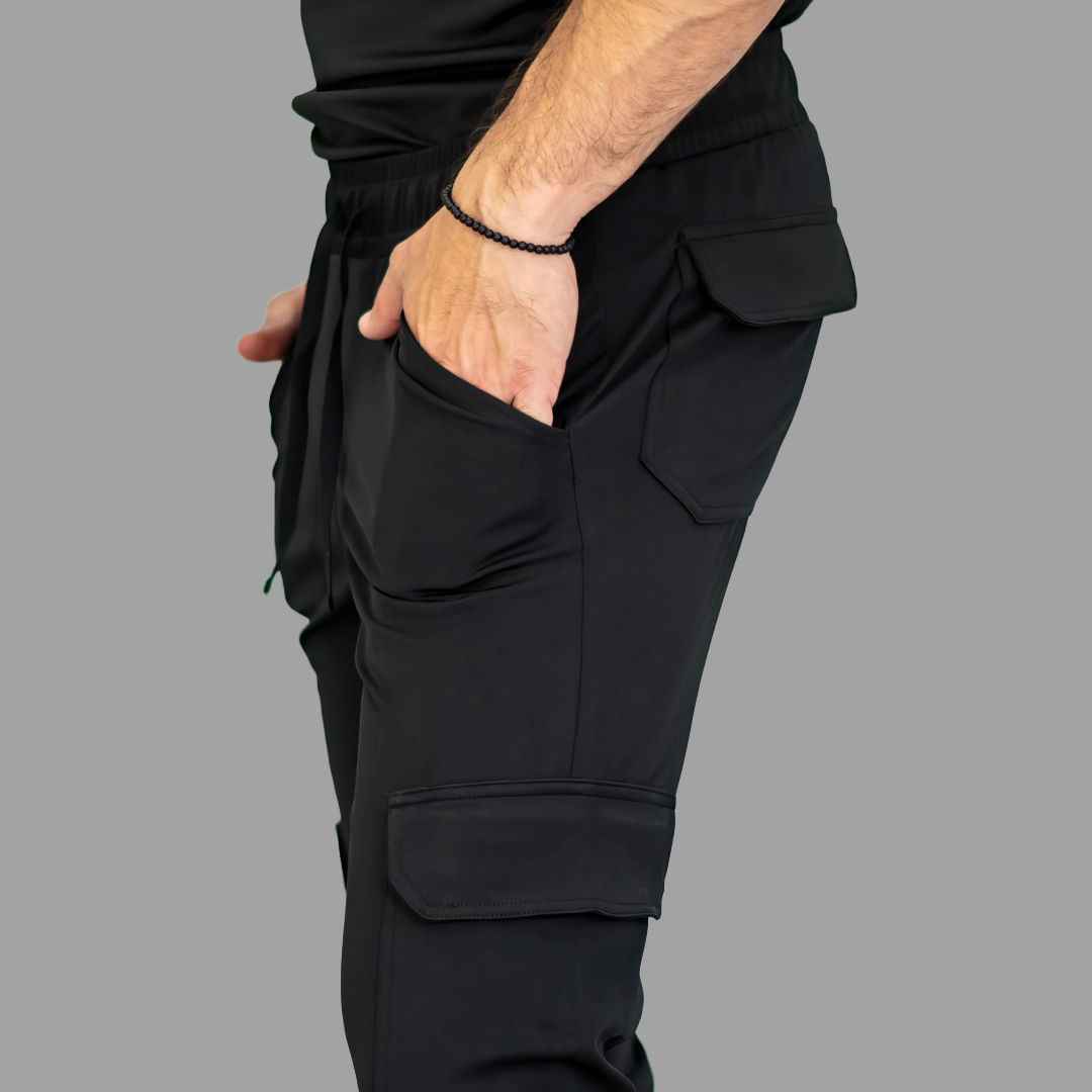 Jogger Quirúrgico Negro Hombre Super Stretch, Scrubs Est. 910