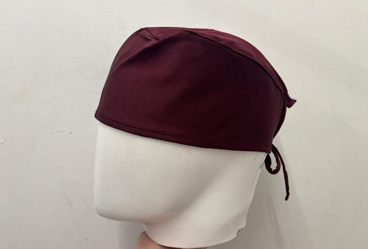 Gorro quirúrgico unisex color vino super stretch Sandel Médica