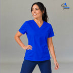 Filipina quirúrgica mujer 502 Azul Rey antifluido vista frontal Sandel Médica