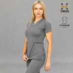 Filipina Quirúrgica Mujer Est. 902 | Gris Jaspeado Super Stretch