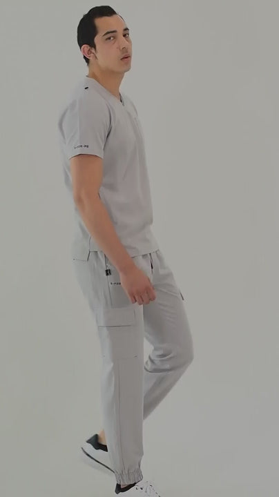 Jogger Quirurgico Antifluido Hombre Gris Perla, Scrubs 300