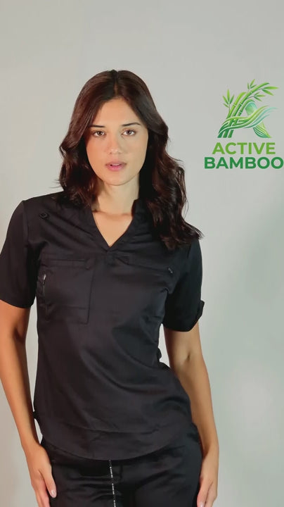 Pantalón Jogger Quirúrgico 511 Bambú Negro Mujer
