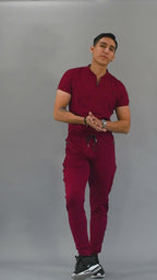 Unisex Scrub Jogger Super Stretch Burgundy, Scrubs 901